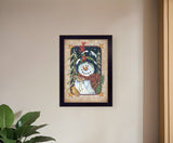 Feeding the Birds Black Framed Print Wall Art - Homeroots