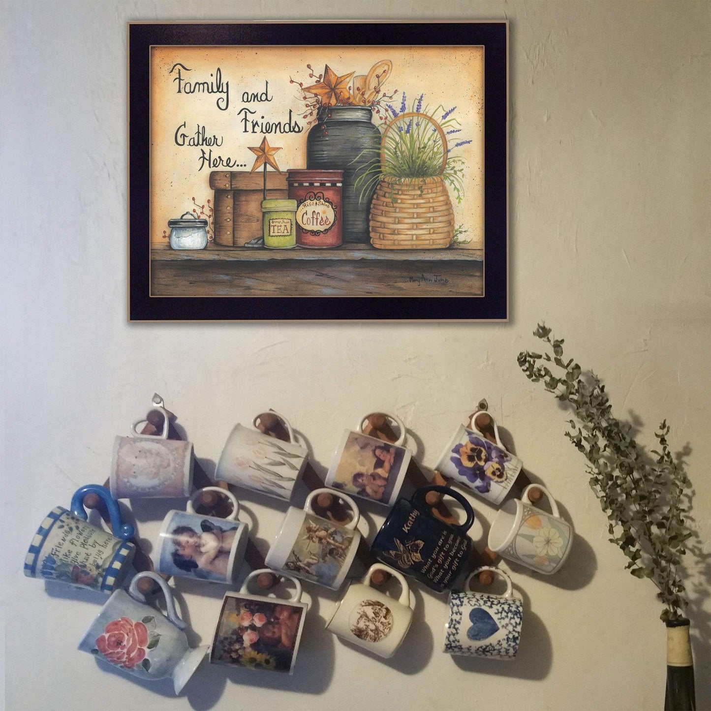 Family and Friends 1 Black Framed Print Wall Art - Homeroots - Flyclothing LLC