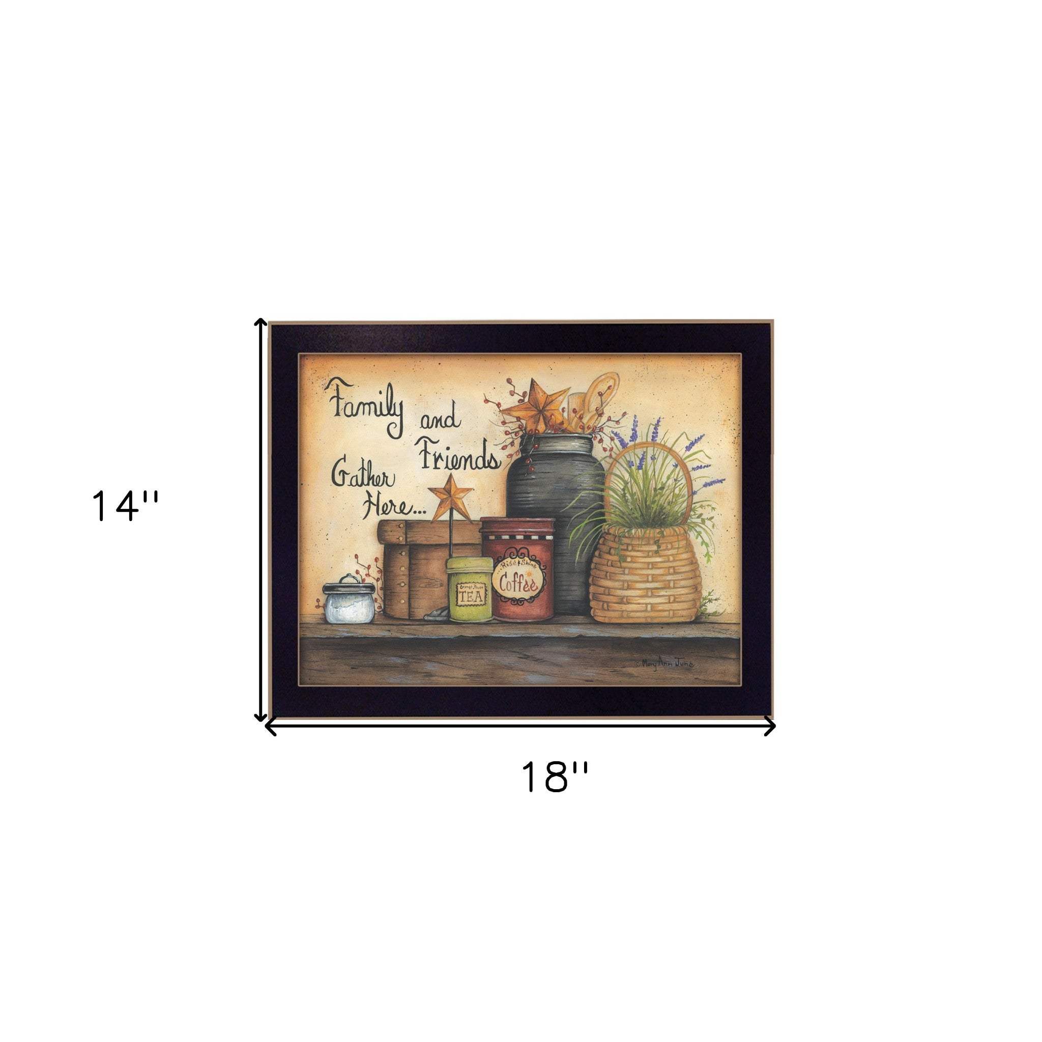 Family and Friends 1 Black Framed Print Wall Art - Homeroots - Flyclothing LLC