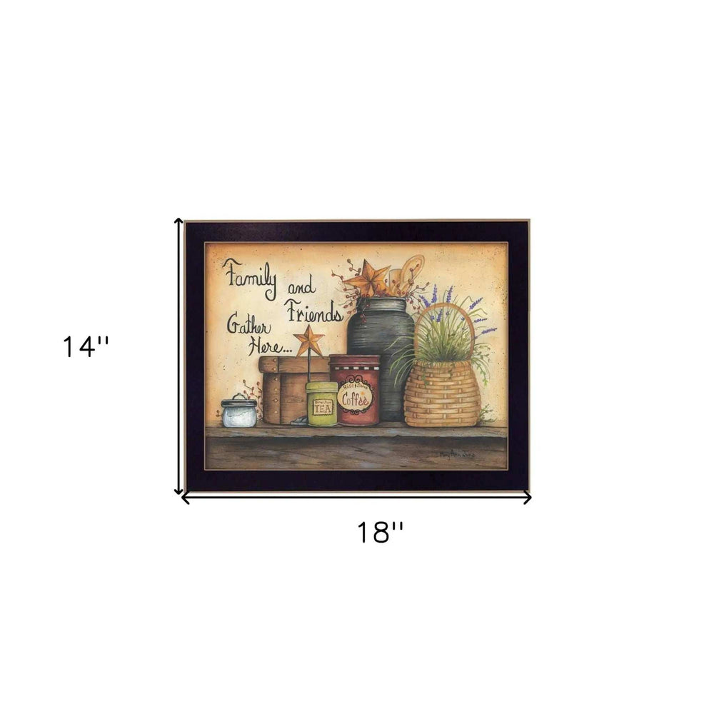 Family and Friends 1 Black Framed Print Wall Art - Homeroots - Flyclothing LLC