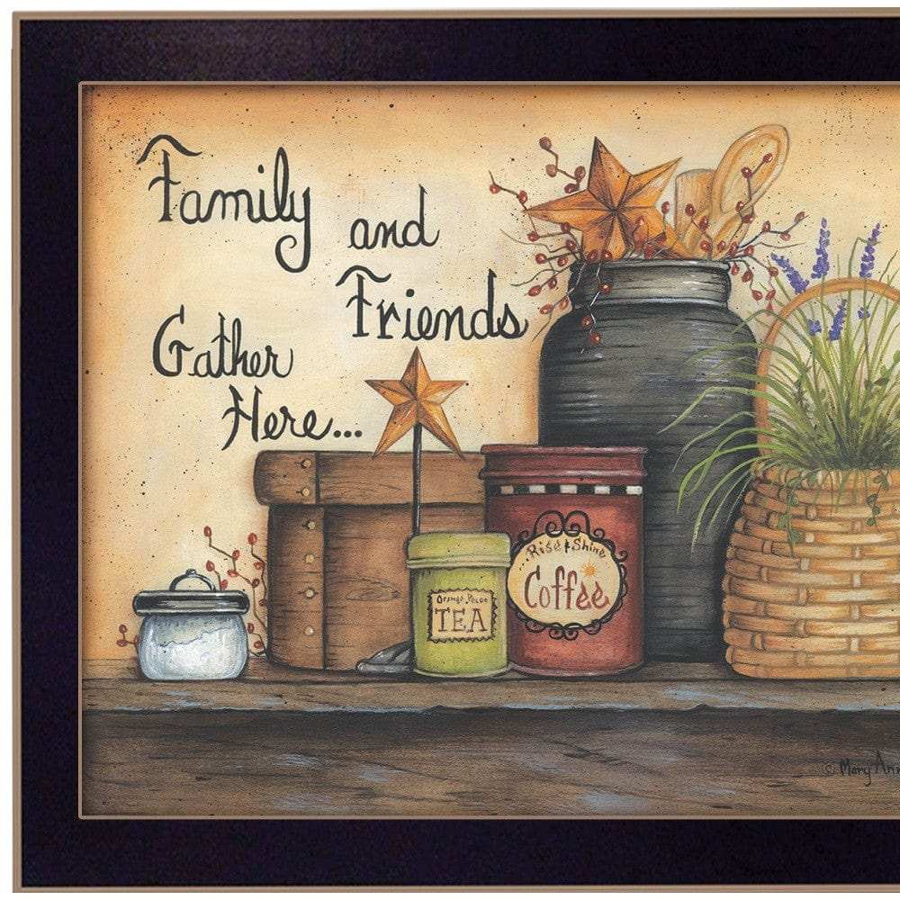 Family and Friends 1 Black Framed Print Wall Art - Homeroots - Flyclothing LLC