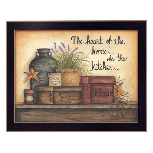 Heart of the Home 4 Black Framed Print Kitchen Wall Art - Homeroots