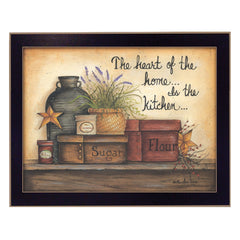 Heart of the Home 4 Black Framed Print Kitchen Wall Art - Homeroots