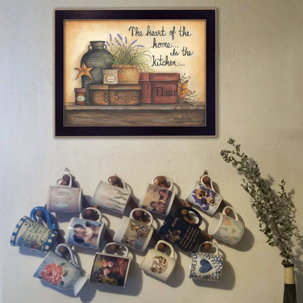 Heart of the Home 4 Black Framed Print Kitchen Wall Art - Homeroots - Flyclothing LLC