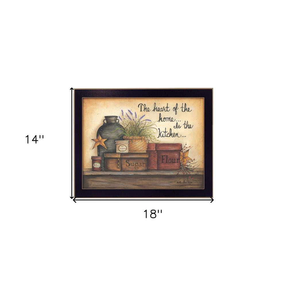 Heart of the Home 4 Black Framed Print Kitchen Wall Art - Homeroots - Flyclothing LLC
