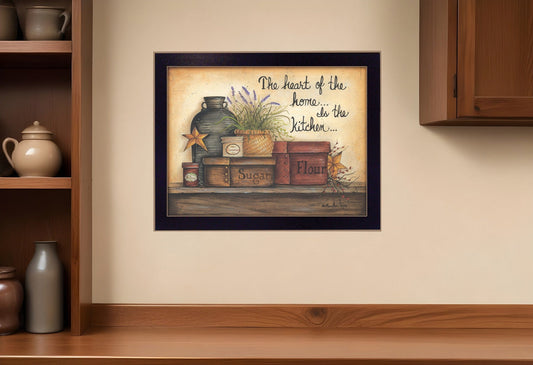 Heart of the Home 4 Black Framed Print Kitchen Wall Art - Homeroots