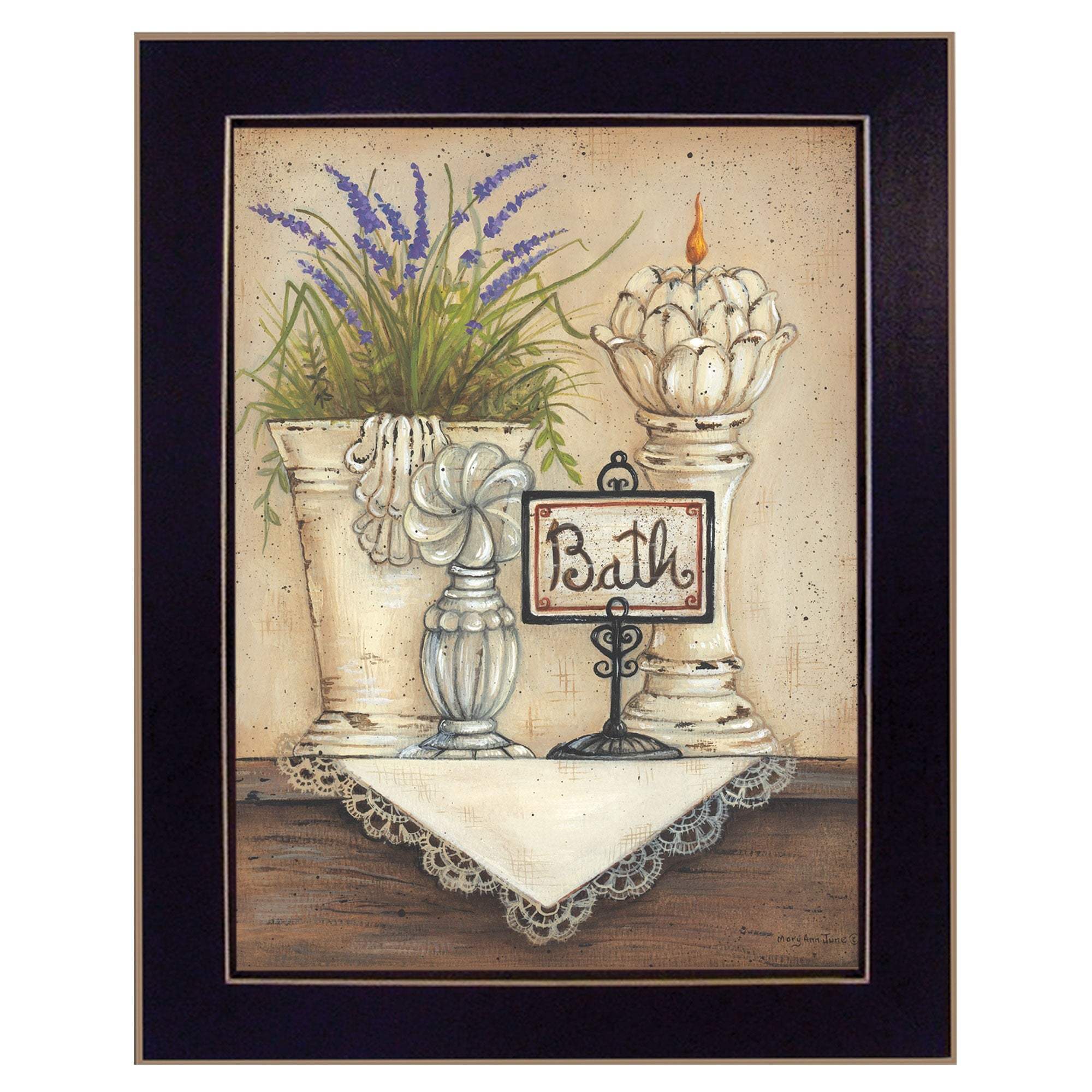 Bath 2 Black Framed Print Bathroom Wall Art - Homeroots - Flyclothing LLC