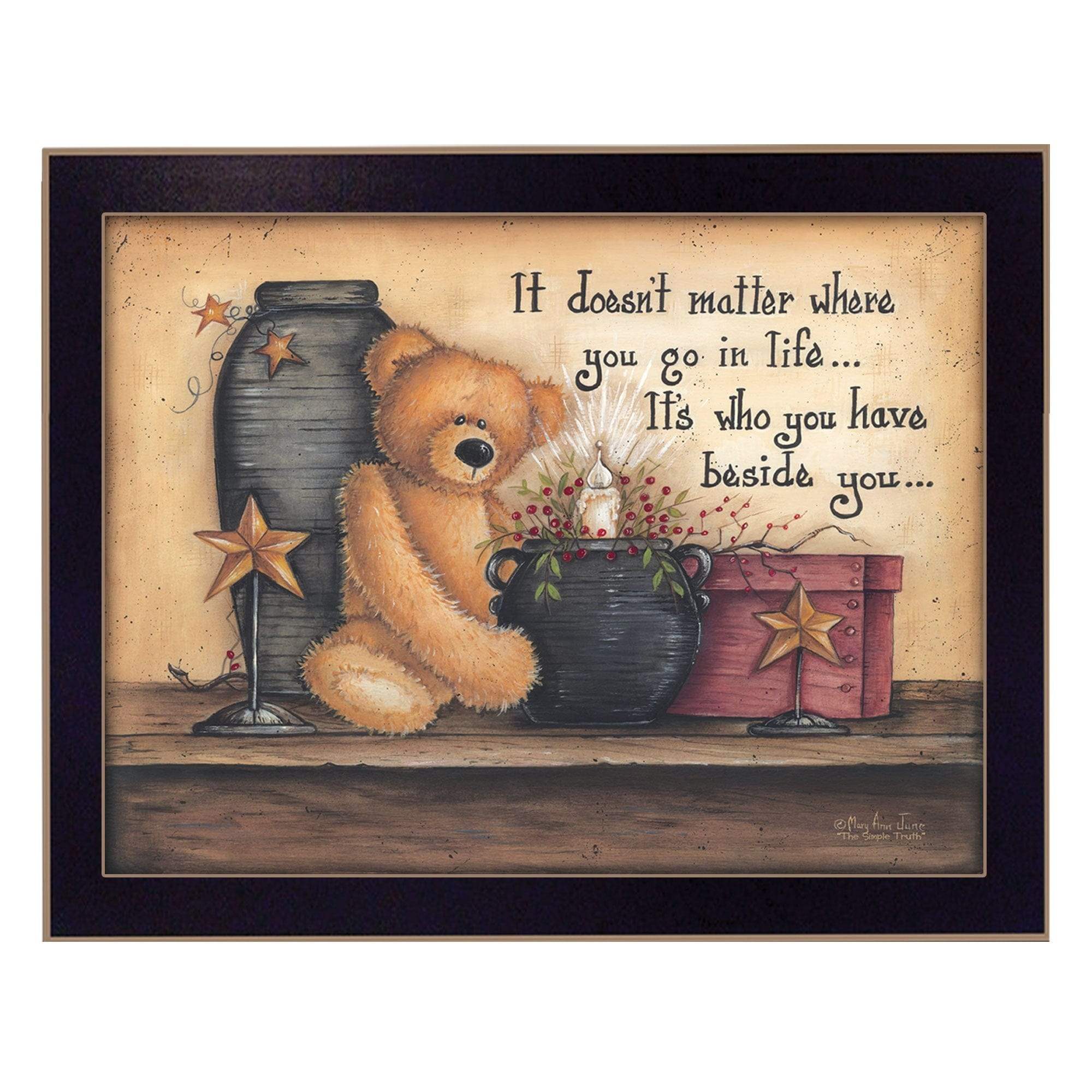 The Simple Truth 2 Black Framed Print Wall Art - Homeroots - Flyclothing LLC
