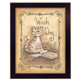 Wash Day 1 Black Framed Print Laundry Wall Art - Homeroots