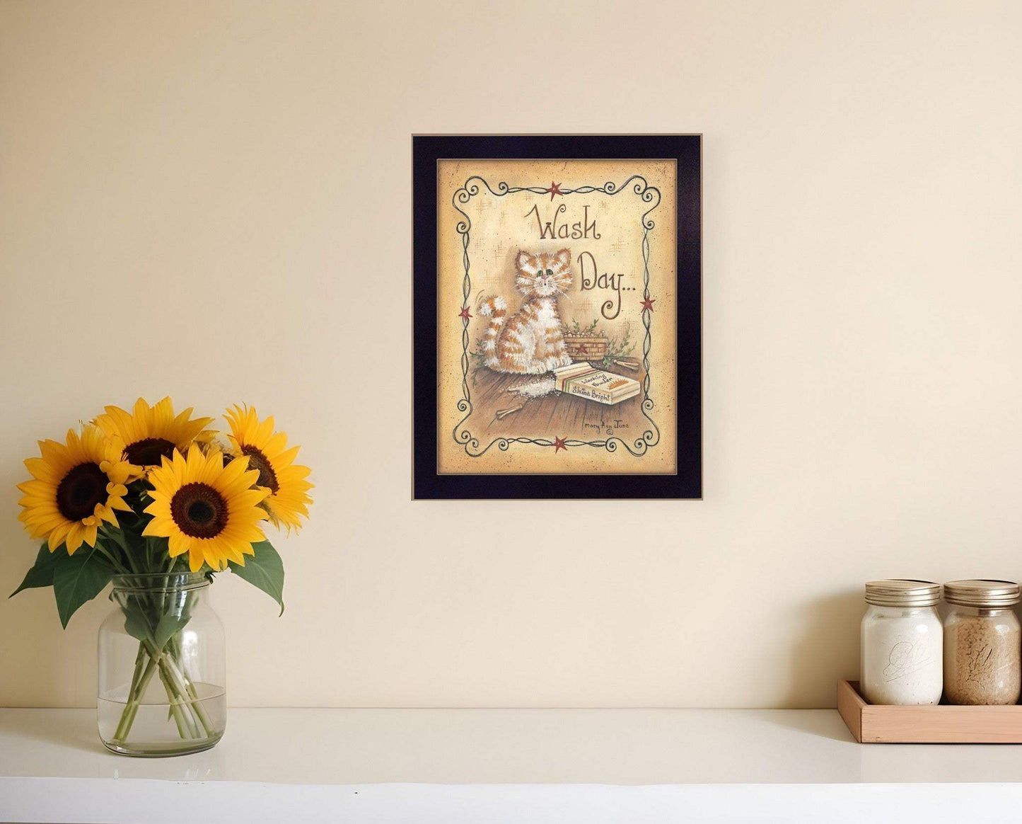 Wash Day 1 Black Framed Print Laundry Wall Art - Homeroots - Flyclothing LLC