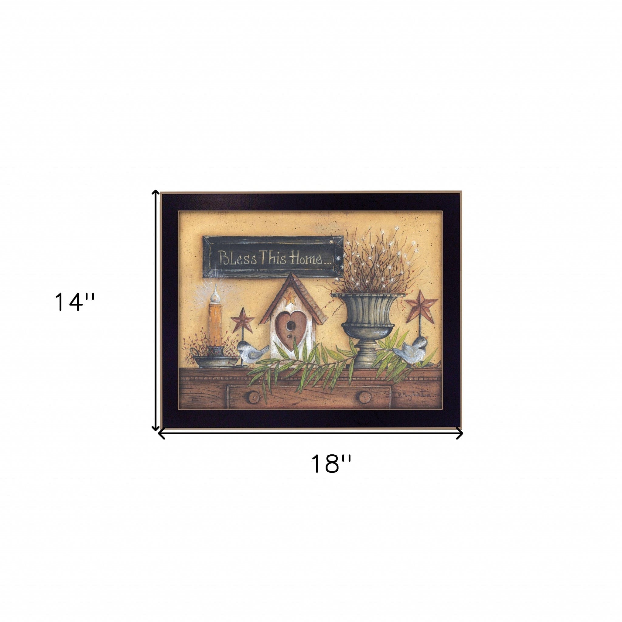 Bless This Home 4 Black Framed Print Wall Art - Homeroots