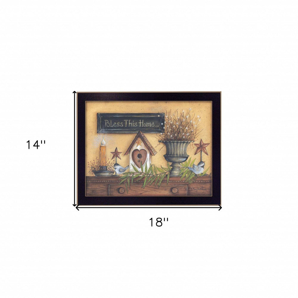 Bless This Home 4 Black Framed Print Wall Art - Homeroots - Flyclothing LLC