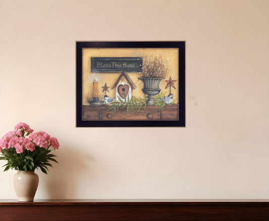 Bless This Home 4 Black Framed Print Wall Art - Homeroots