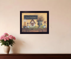 Bless This Home 4 Black Framed Print Wall Art - Homeroots