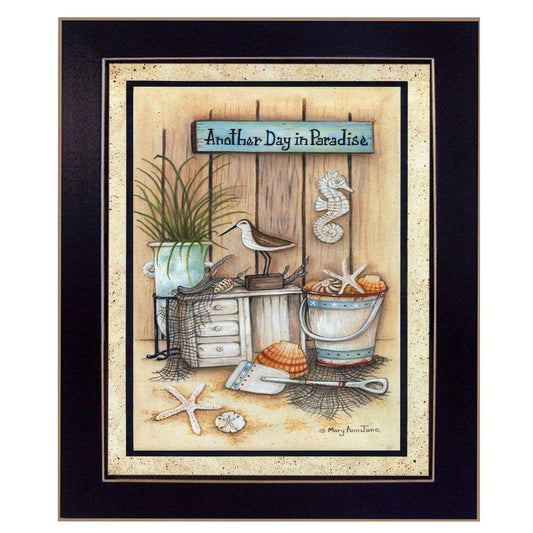Another Day in Paradise 2 Black Framed Print Wall Art - Homeroots