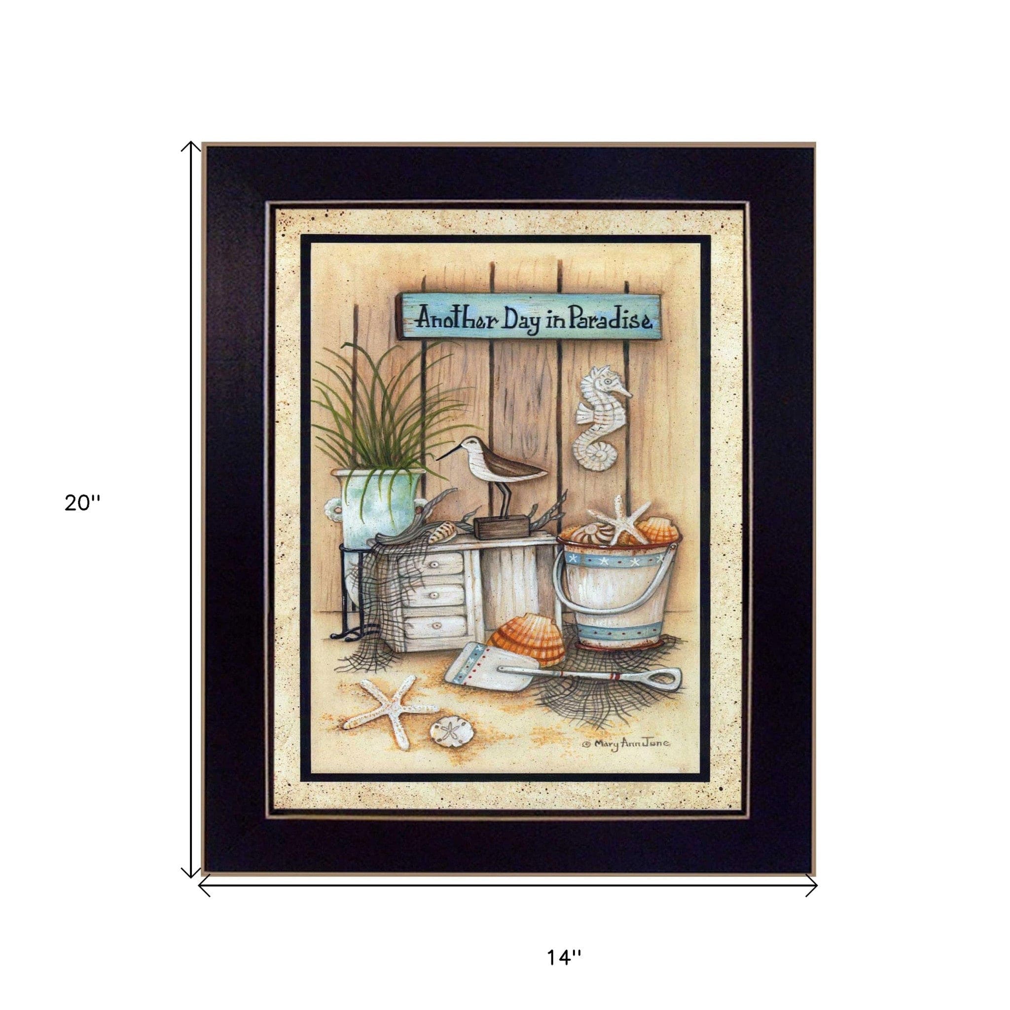 Another Day in Paradise 2 Black Framed Print Wall Art - Homeroots