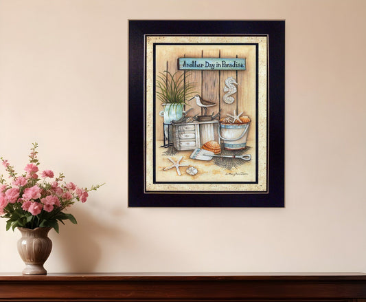 Another Day in Paradise 2 Black Framed Print Wall Art - Homeroots