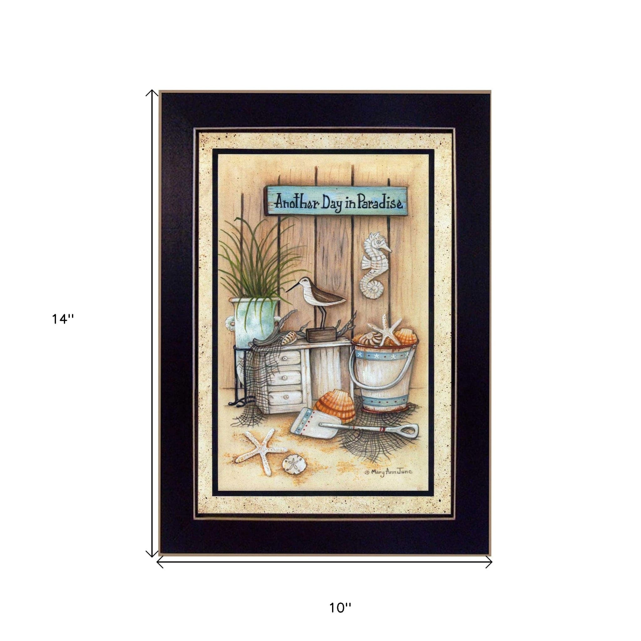 Another Day in Paradise 1 Black Framed Print Wall Art - Homeroots
