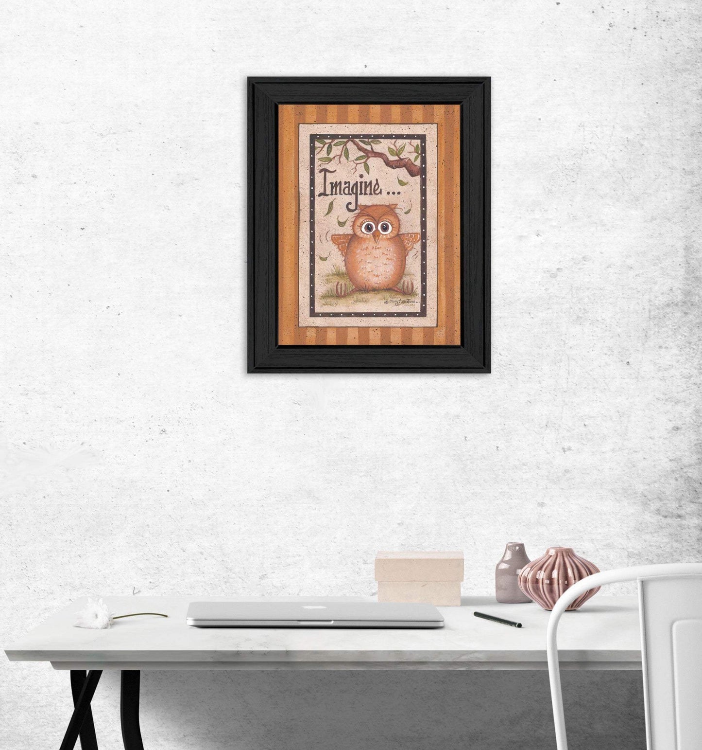 Imagine Black Framed Print Wall Art - Homeroots - Flyclothing LLC