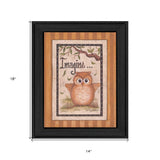 Imagine Black Framed Print Wall Art - Homeroots - Flyclothing LLC