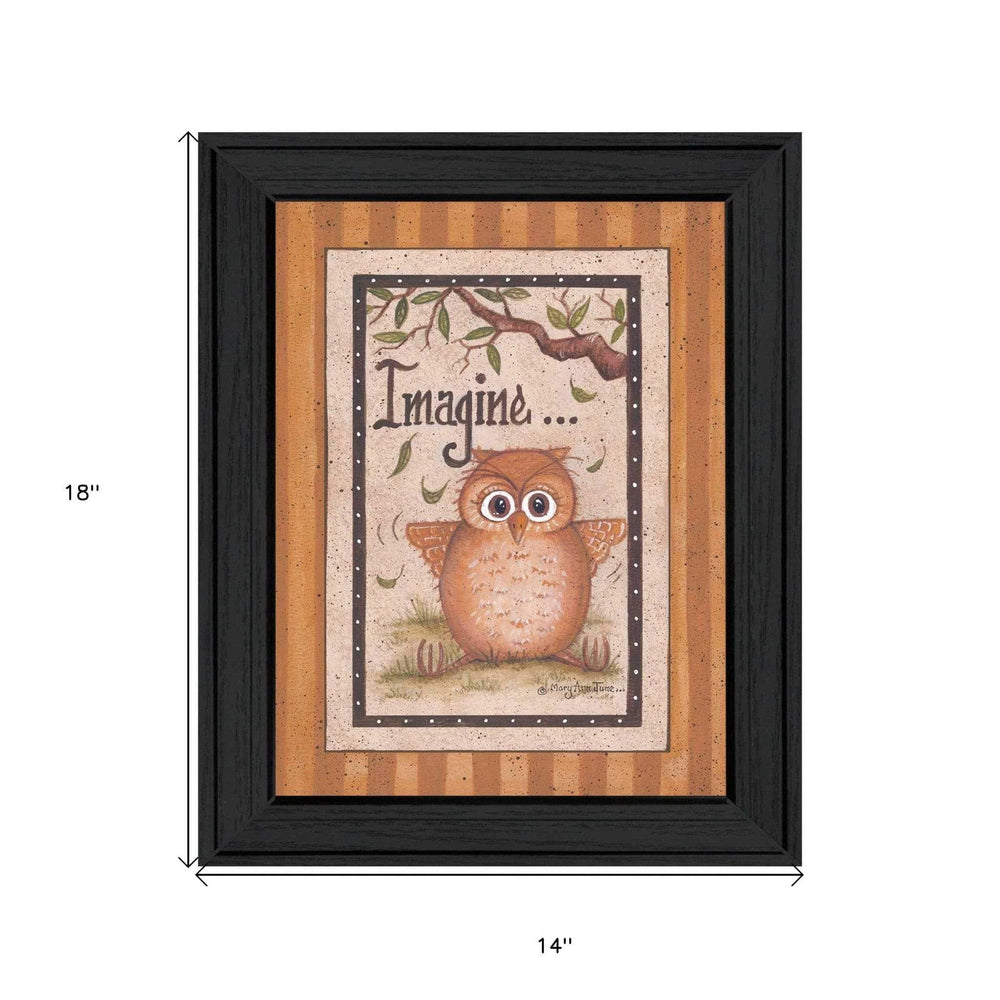 Imagine Black Framed Print Wall Art - Homeroots - Flyclothing LLC