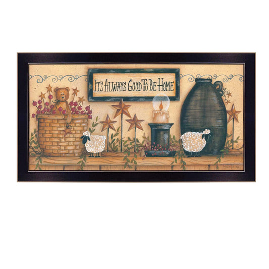 Its Always Good to Be Home Black Framed Print Wall Art - Homeroots