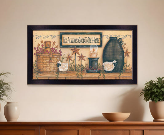 Its Always Good to Be Home Black Framed Print Wall Art - Homeroots