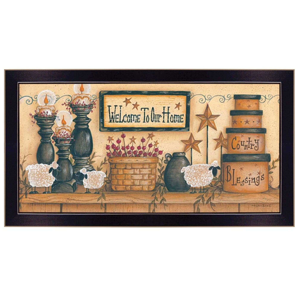 Welcome to Our Home 2 Black Framed Print Wall Art - Homeroots - Flyclothing LLC