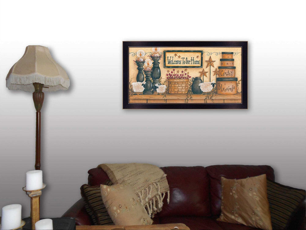 Welcome to Our Home 2 Black Framed Print Wall Art - Homeroots - Flyclothing LLC