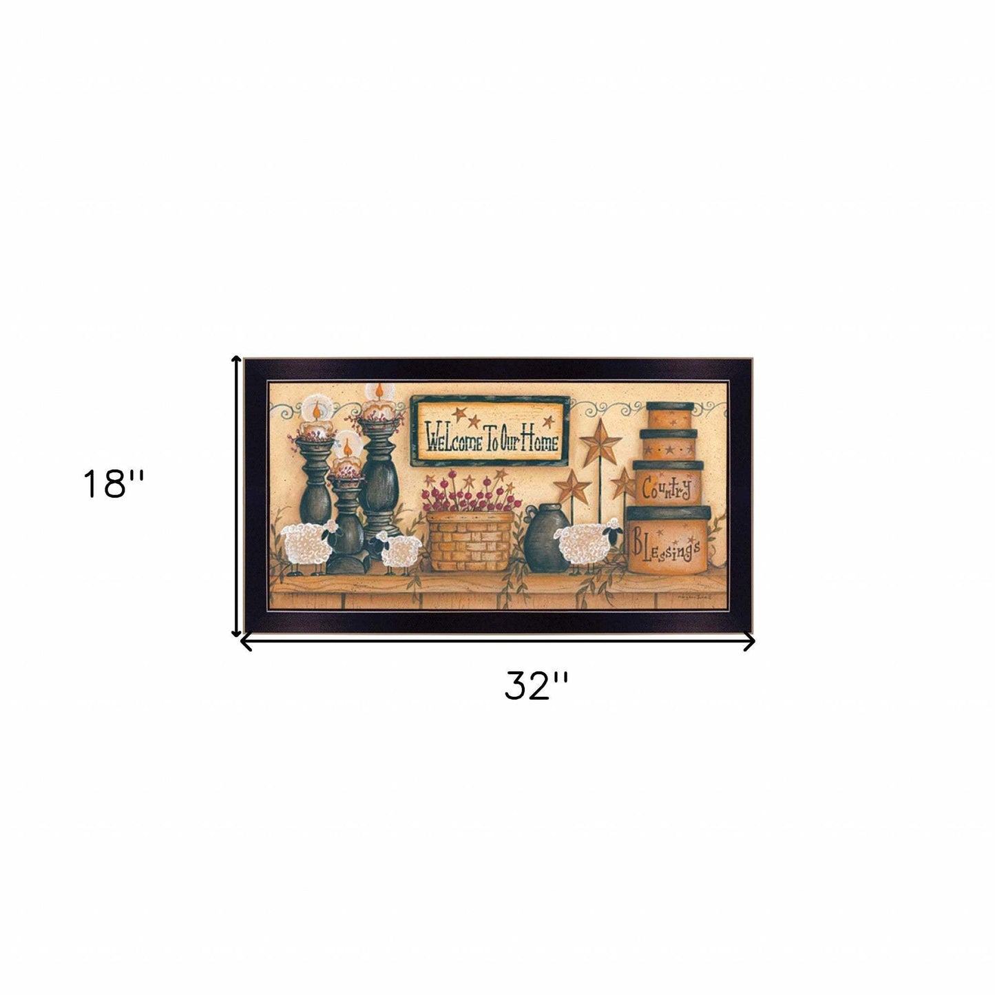 Welcome to Our Home 2 Black Framed Print Wall Art - Homeroots - Flyclothing LLC