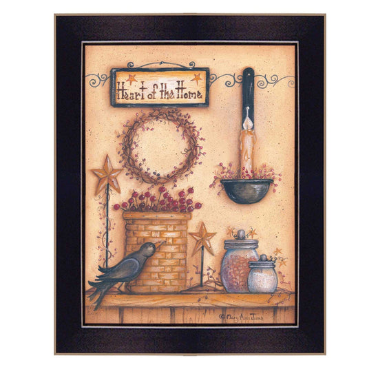 Heart of the Home 5 Black Framed Print Wall Art - Homeroots