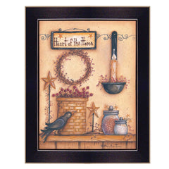 Heart of the Home 5 Black Framed Print Wall Art - Homeroots