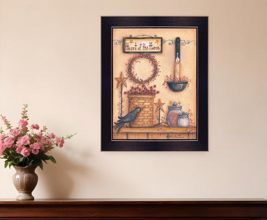 Heart of the Home 5 Black Framed Print Wall Art - Homeroots