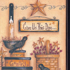 Give Us This Day Black Framed Print Wall Art - Homeroots