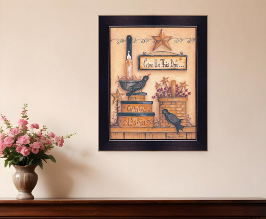 Give Us This Day Black Framed Print Wall Art - Homeroots