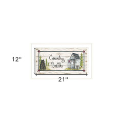 Country Bath 1 White Framed Print Bathroom Wall Art - Homeroots