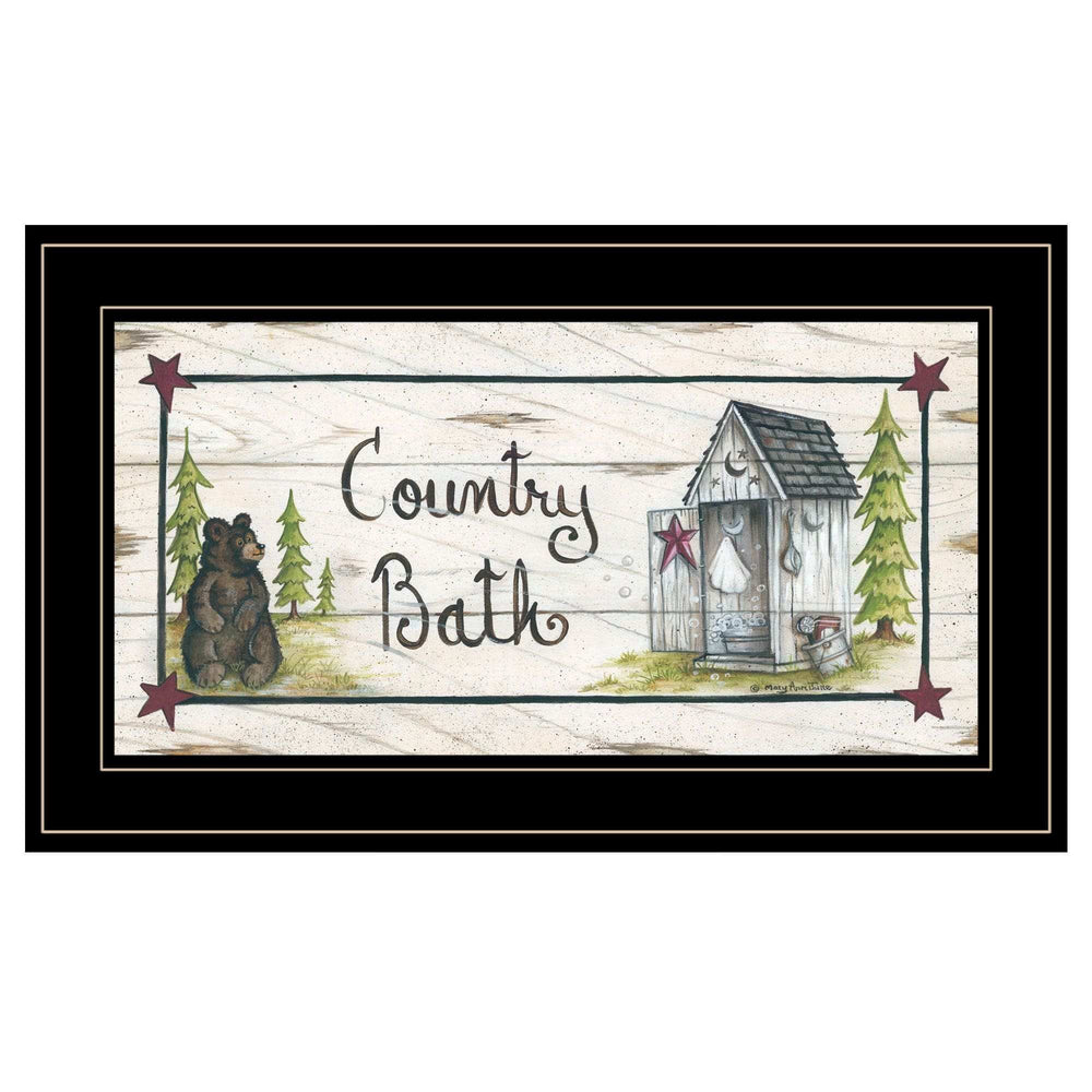 Country Bath 2 Black Framed Print Bathroom Wall Art - Homeroots - Flyclothing LLC