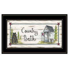 Country Bath 2 Black Framed Print Bathroom Wall Art - Homeroots