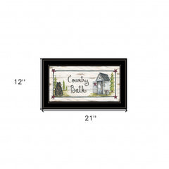 Country Bath 2 Black Framed Print Bathroom Wall Art - Homeroots
