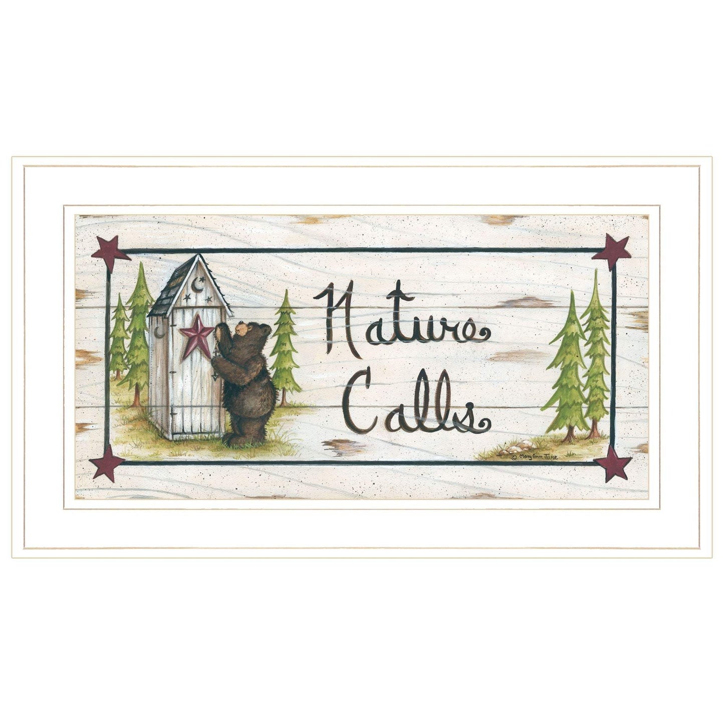 Nature Calls 1 White Framed Print Wall Art - Homeroots - Flyclothing LLC