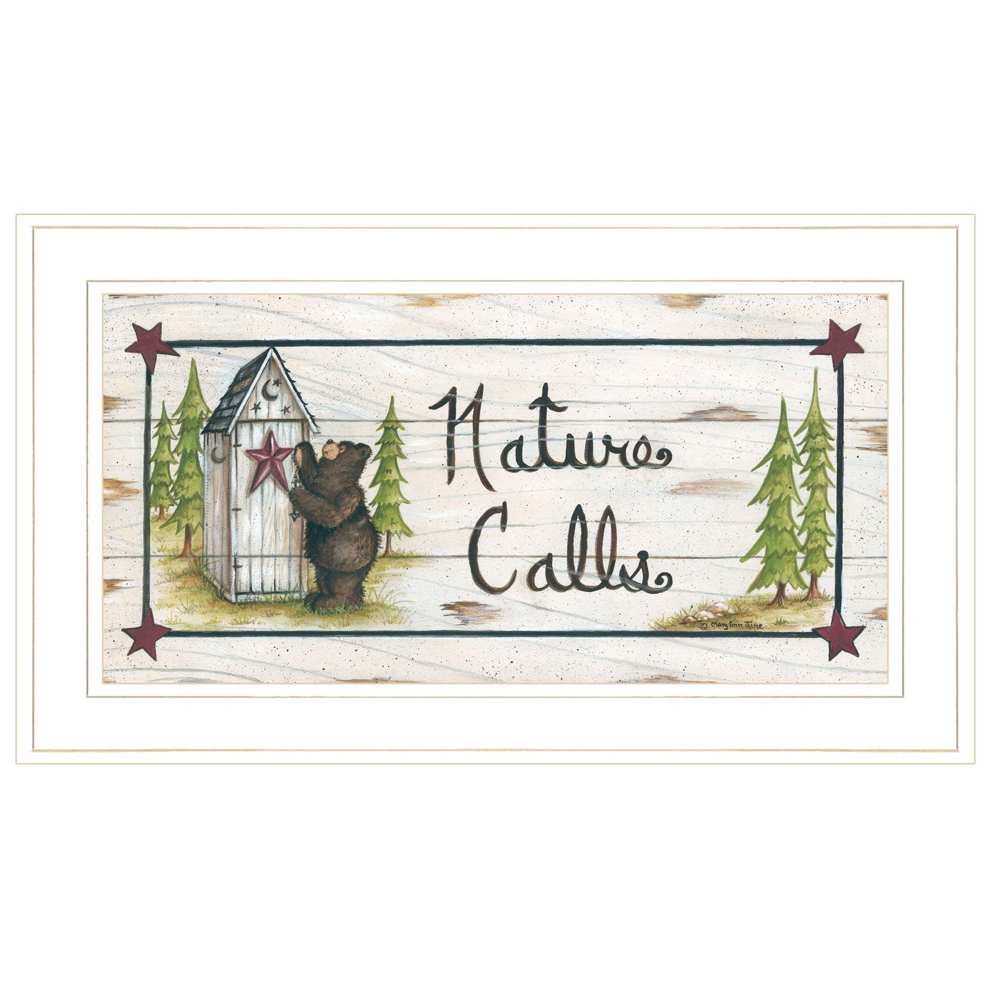 Nature Calls 1 White Framed Print Wall Art - Homeroots - Flyclothing LLC