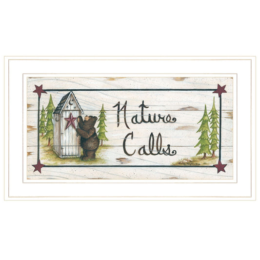 Nature Calls 1 White Framed Print Wall Art - Homeroots