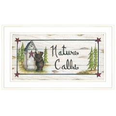 Nature Calls 1 White Framed Print Wall Art - Homeroots