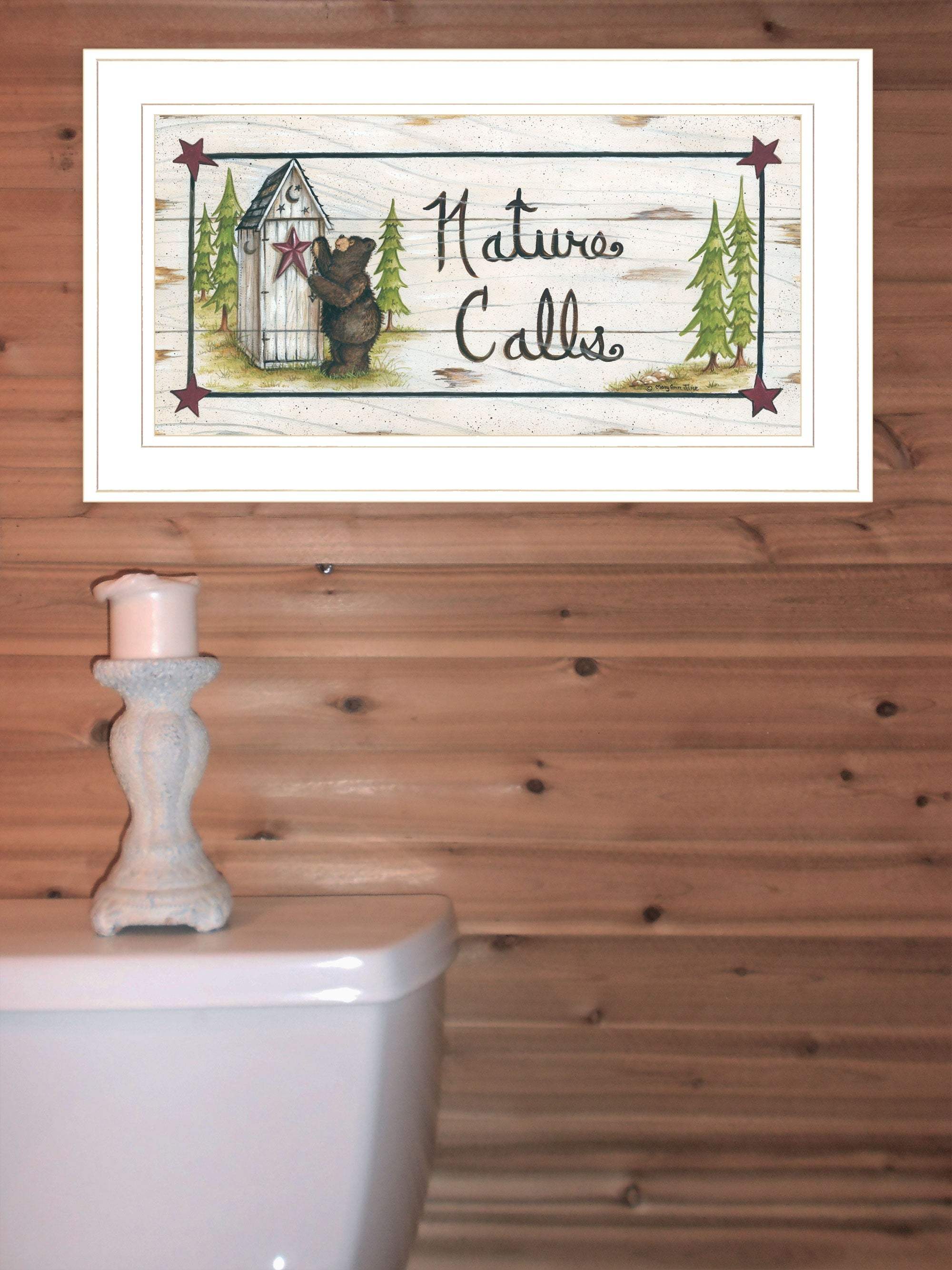 Nature Calls 1 White Framed Print Wall Art - Homeroots - Flyclothing LLC