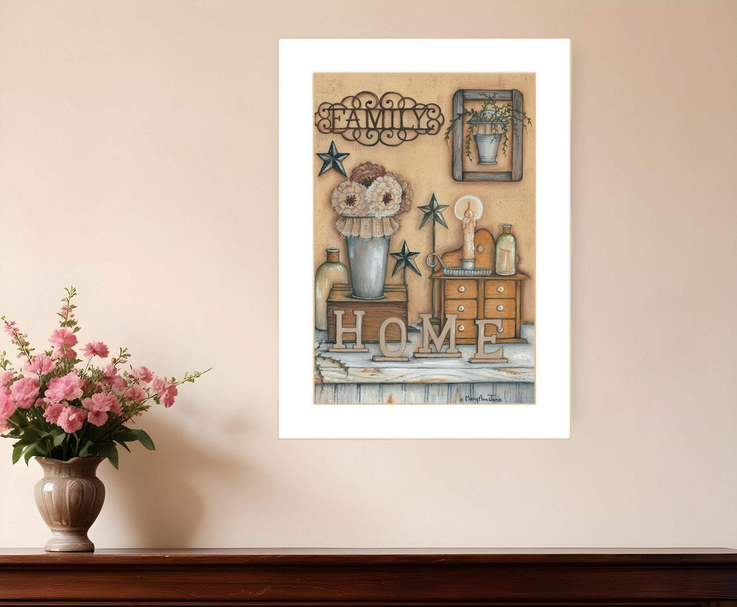 Family 10 White Framed Print Wall Art - Homeroots - Flyclothing LLC
