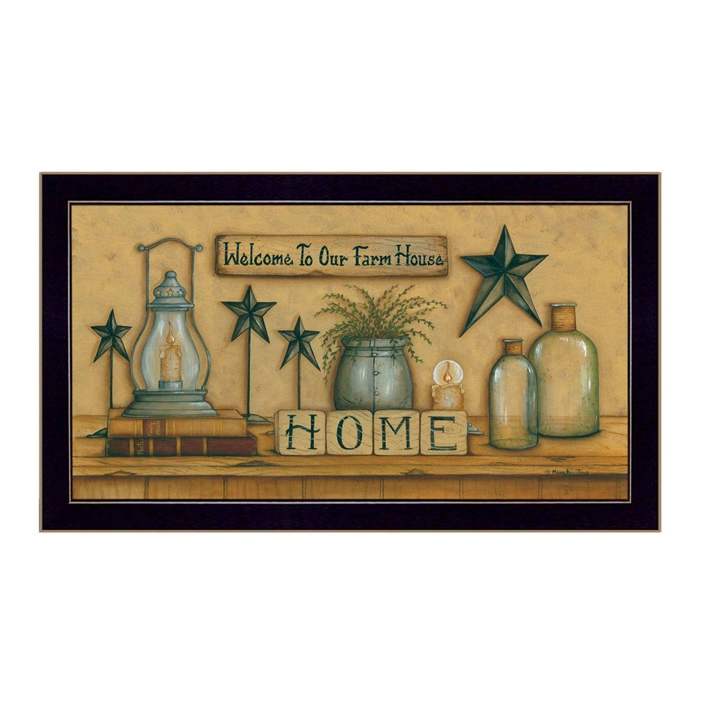 Welcome to Our Farm House Black Framed Print Wall Art - Homeroots - Flyclothing LLC