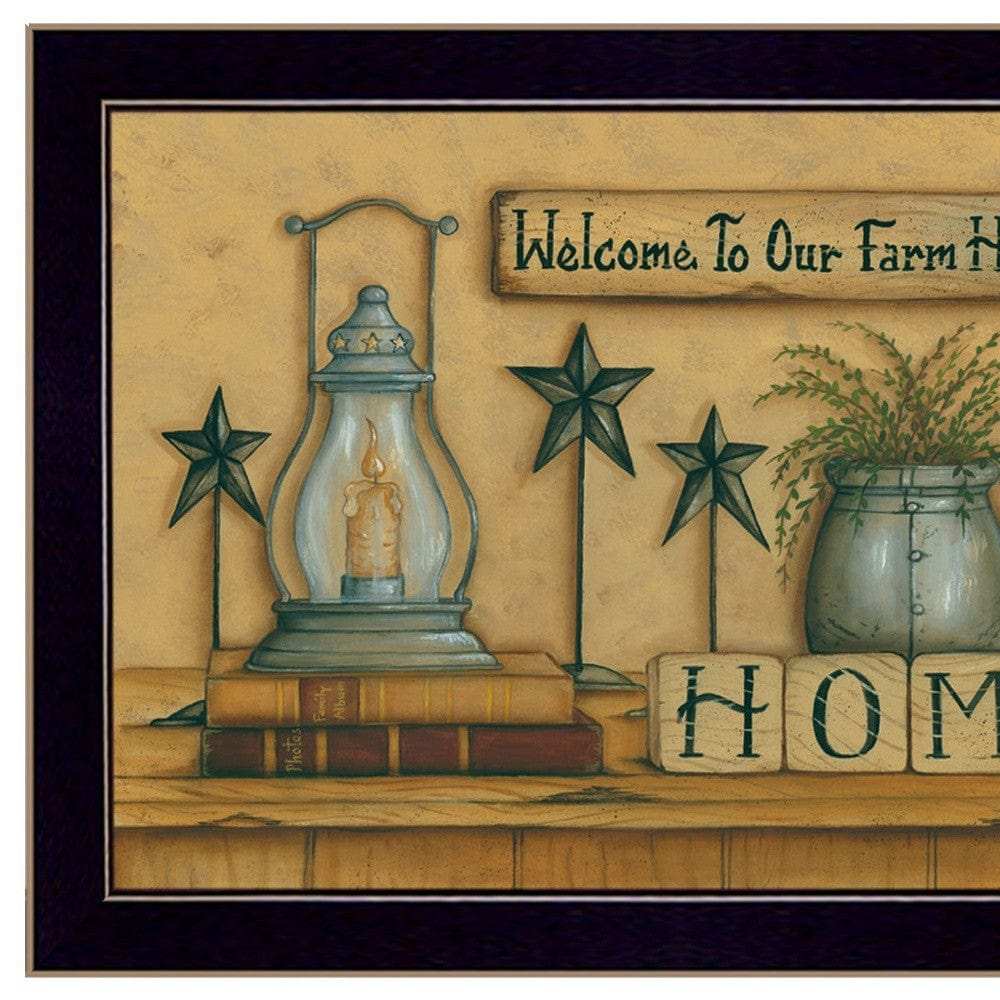 Welcome to Our Farm House Black Framed Print Wall Art - Homeroots - Flyclothing LLC