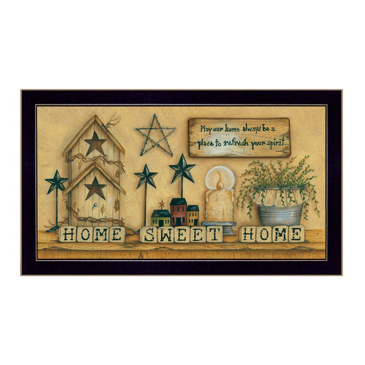 Home Sweet Home 6 Black Framed Print Wall Art - Homeroots