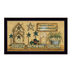 Home Sweet Home 6 Black Framed Print Wall Art - Homeroots