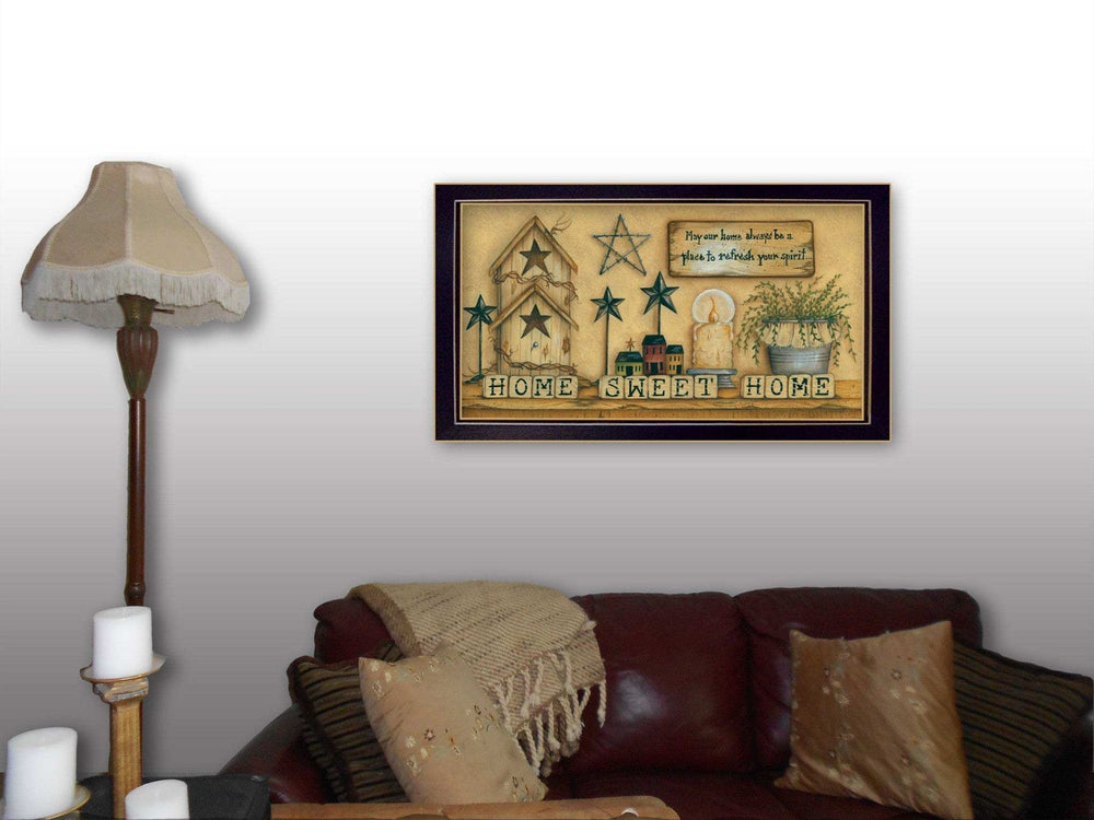 Home Sweet Home 6 Black Framed Print Wall Art - Homeroots - Flyclothing LLC